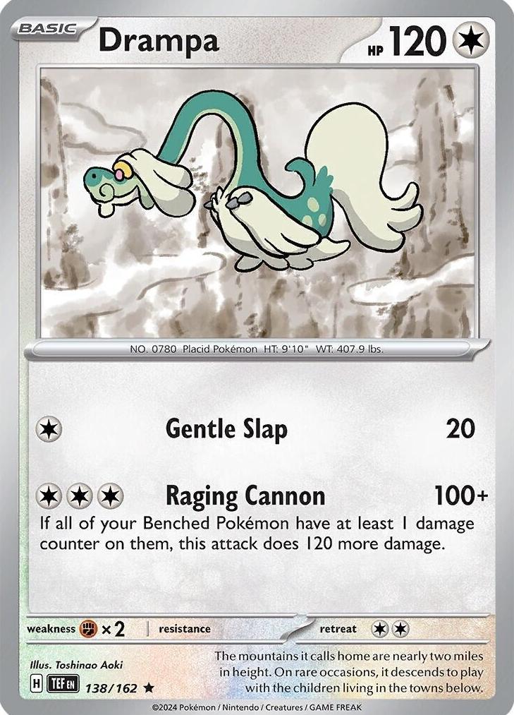 Drampa Holo 2024 Pokemon Scarlet & Violet Temporal Forces