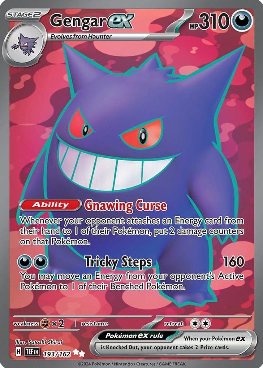 2024 Pokemon Temporal Forces ULTRA RARE #193 Gengar front