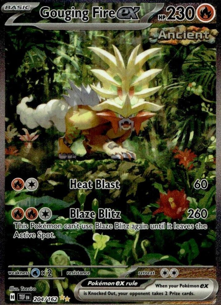 Gouging Fire EX 2024 Pokemon Scarlet & Violet Temporal Forces