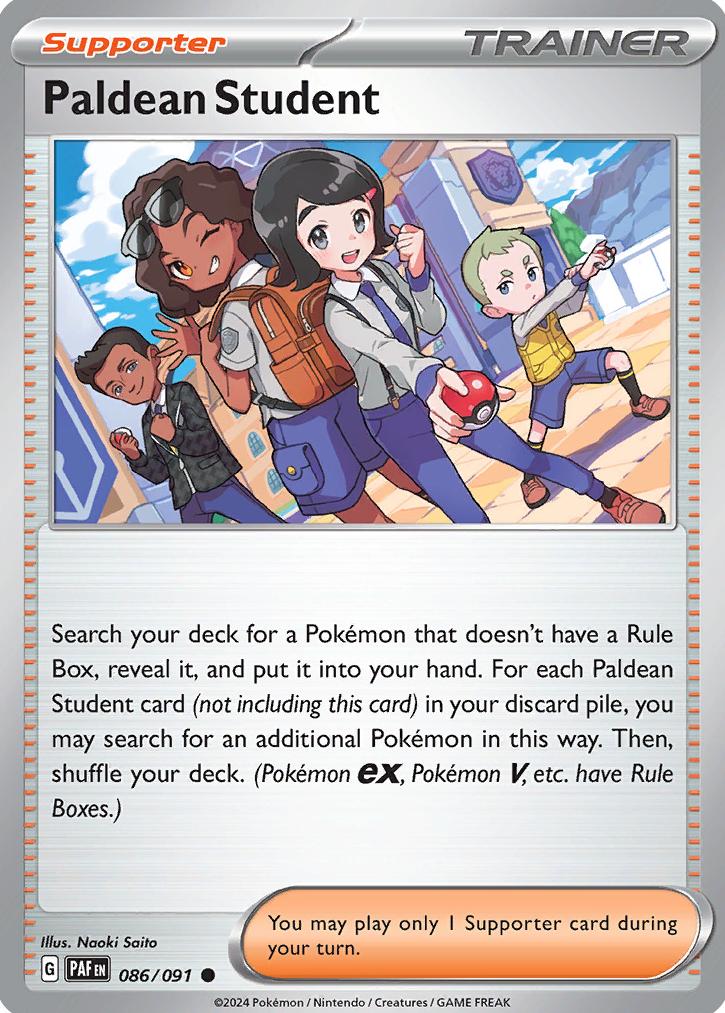 Paldean Student 2024 Pokemon Scarlet & Violet Paldean Fates