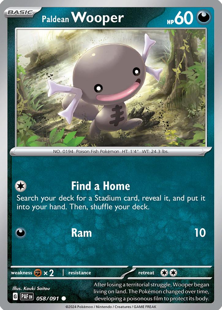 Paldean Wooper 2024 Pokemon Scarlet & Violet Paldean Fates