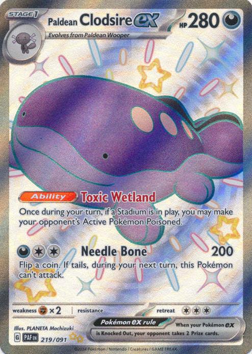 Paldean Clodsire EX 2024 Pokemon Scarlet & Violet Paldean Fates