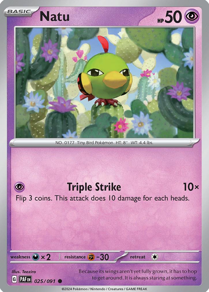 Natu 2024 Pokemon Scarlet & Violet Paldean Fates