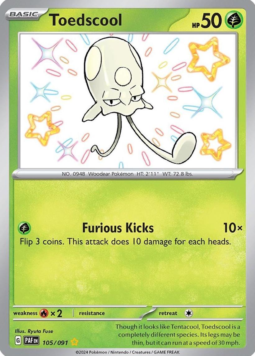 Toedscool 2024 Pokemon Scarlet & Violet Paldean Fates