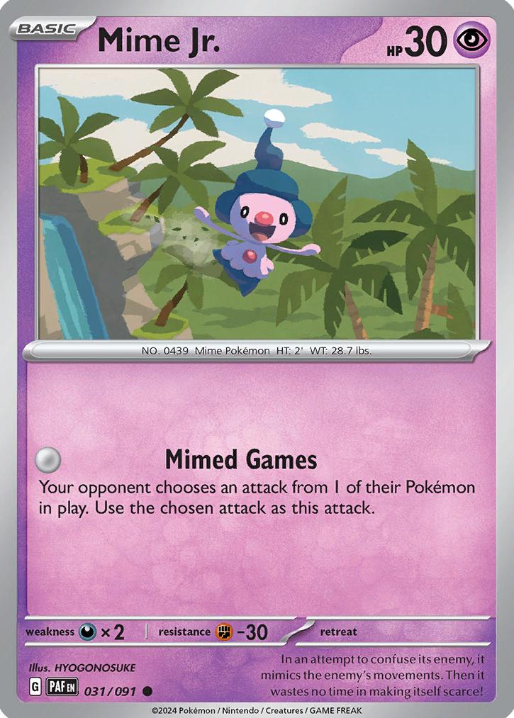 Mime Jr 2024 Pokemon Scarlet & Violet Paldean Fates
