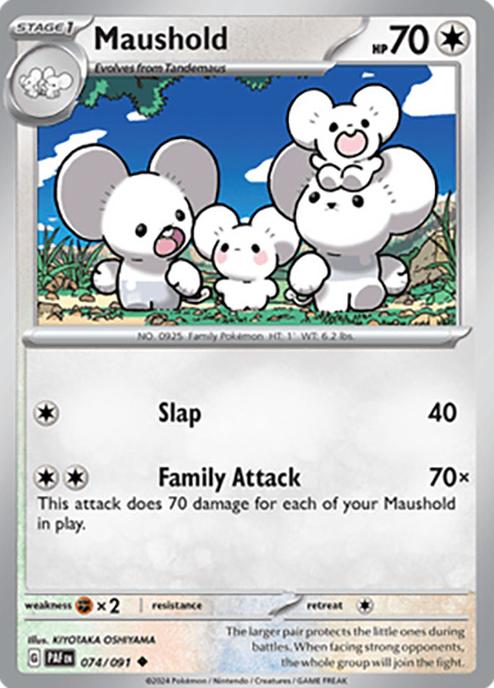 Maushold 2024 Pokemon Scarlet & Violet Paldean Fates