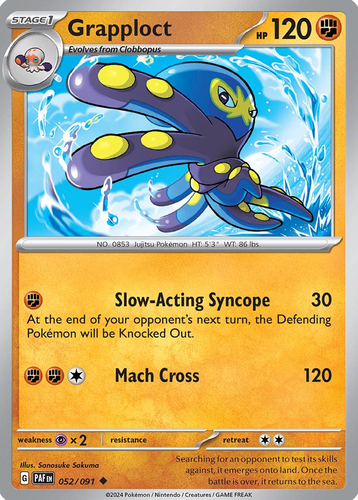 Grapploct 2024 Pokemon Scarlet & Violet Paldean Fates