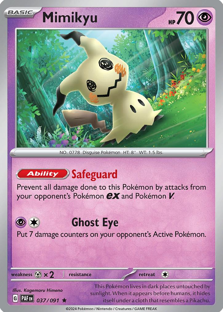 Mimikyu 2024 Pokemon Scarlet & Violet Paldean Fates