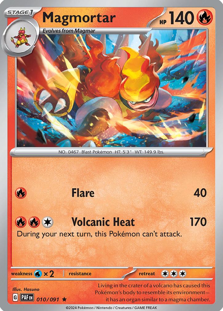 Magmortar Holo 2024 Pokemon Scarlet & Violet Paldean Fates