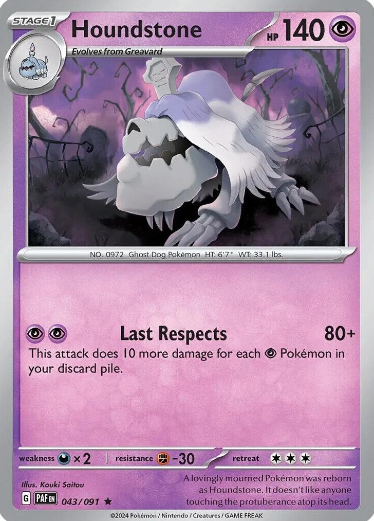 Houndstone 2024 Pokemon Scarlet & Violet Paldean Fates