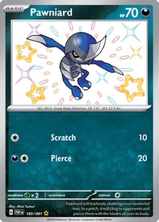 Pawniard 2024 Pokemon Scarlet & Violet Paldean Fates