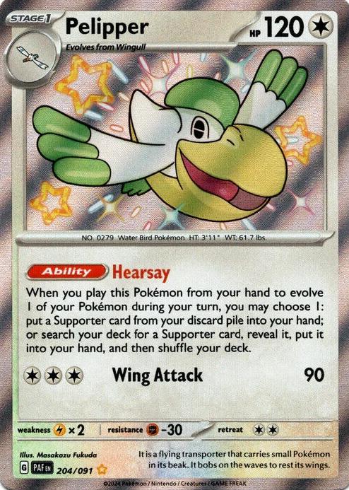 Pelipper 2024 Pokemon Scarlet & Violet Paldean Fates