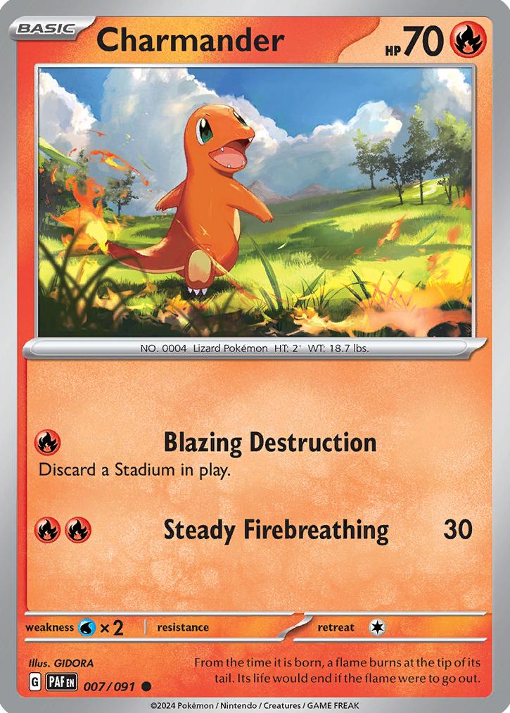 Charmander 2024 Pokemon Scarlet & Violet Paldean Fates