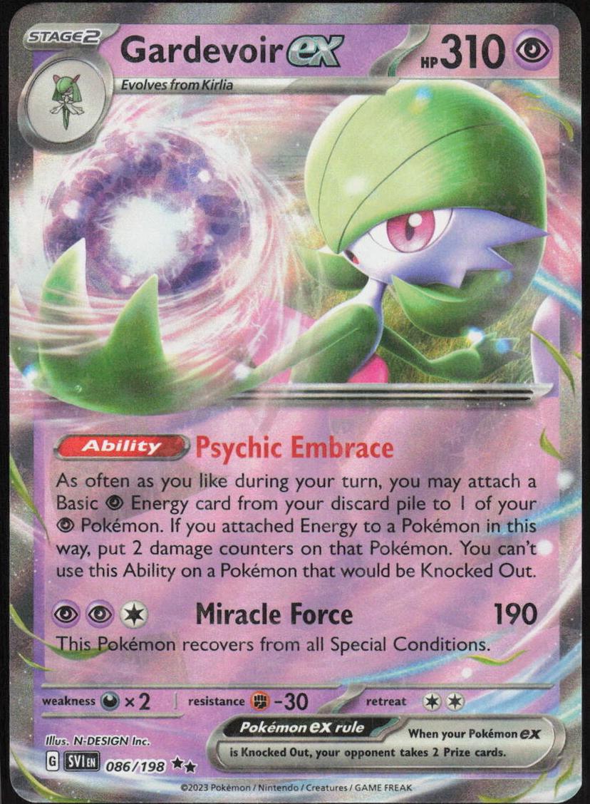 Gardevoir EX Holo 2024 Pokemon Scarlet & Violet Paldean Fates