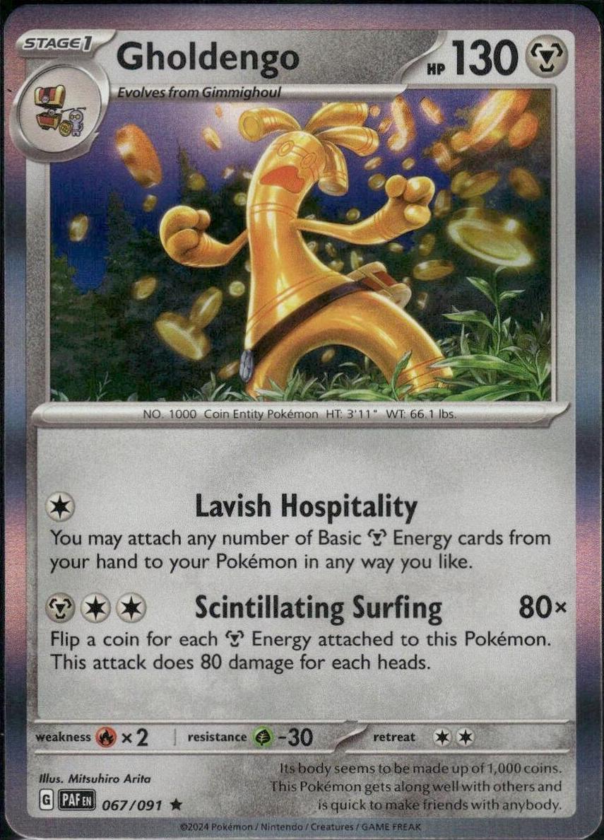 Gholdengo 2024 Pokemon Scarlet & Violet Paldean Fates