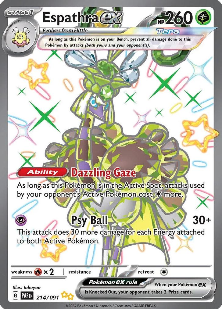 Espathra EX 2024 Pokemon Scarlet & Violet Paldean Fates