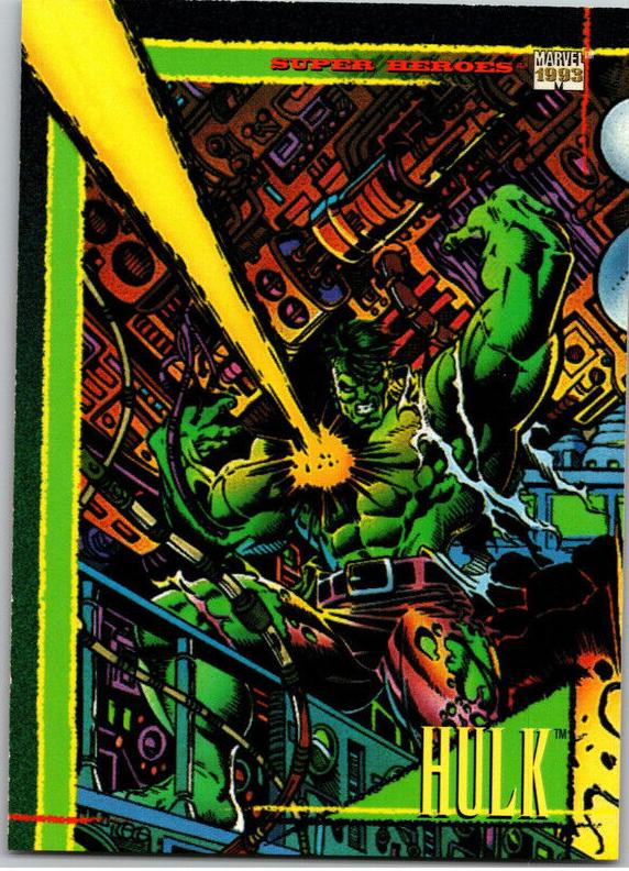1993 Impel Marvel Universe #1 Hulk front