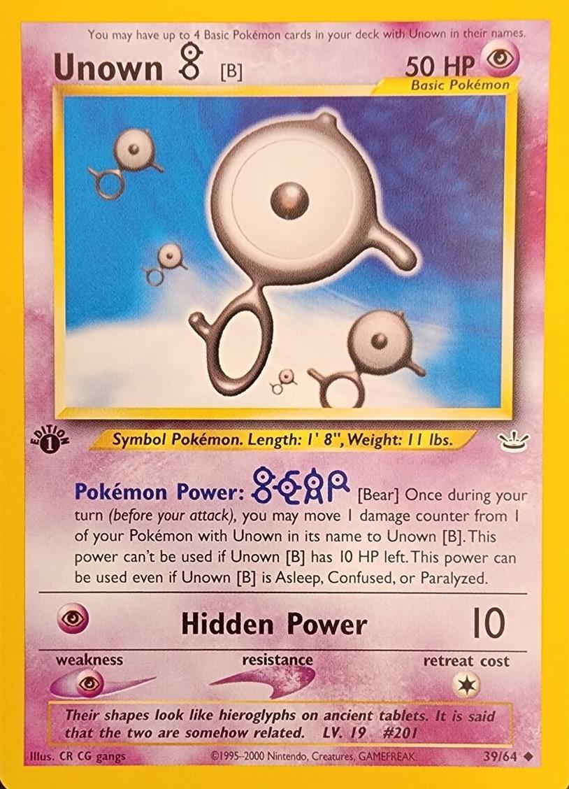 2001 Unown B [1st Edition] #39