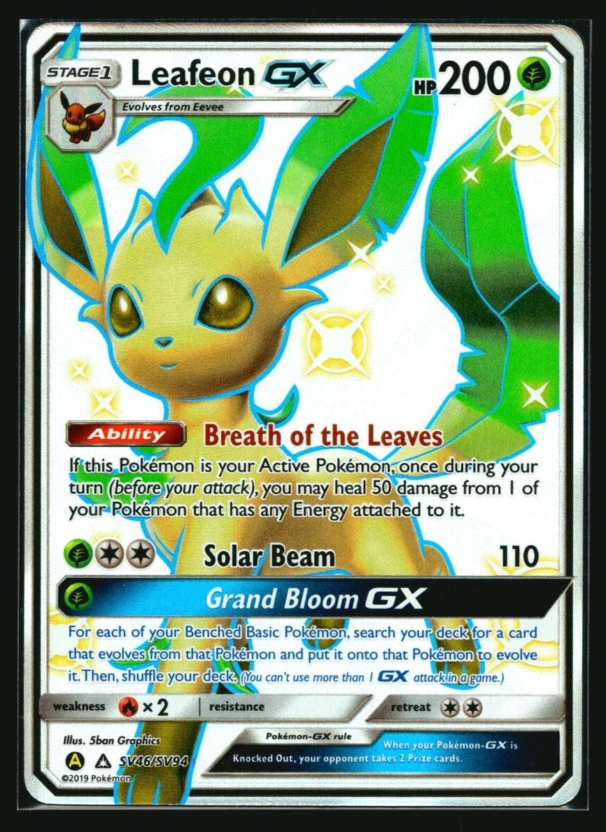 Leafeon GX 2019 Pokemon Sun & Moon Hidden Fates