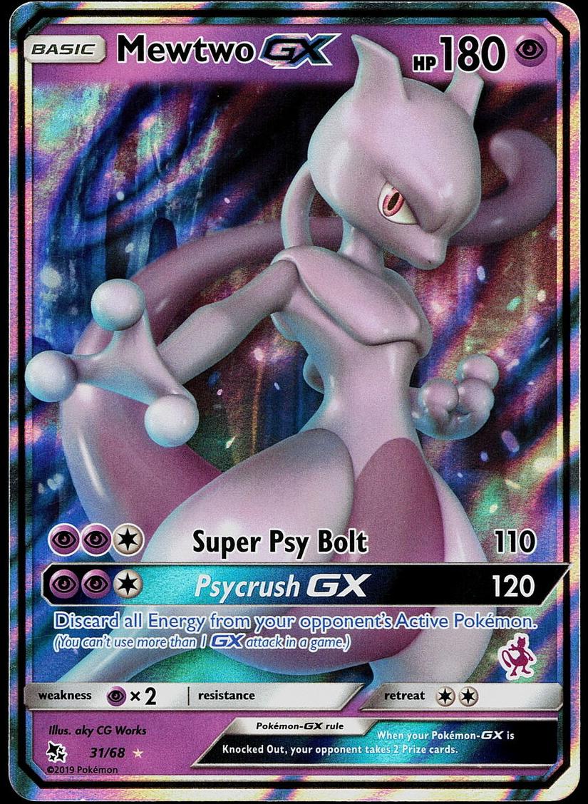 2019 Pokemon Hidden Fates Holo #31 Mewtwo front