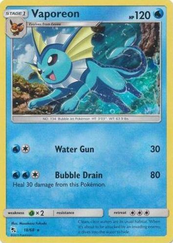 Vaporeon 2019 Pokemon Sun & Moon Hidden Fates
