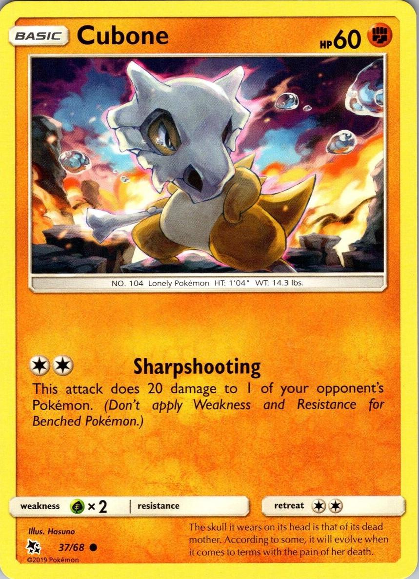 Cubone 2019 Pokemon Sun & Moon Hidden Fates
