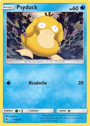 Psyduck 2019 Pokemon Sun & Moon Hidden Fates