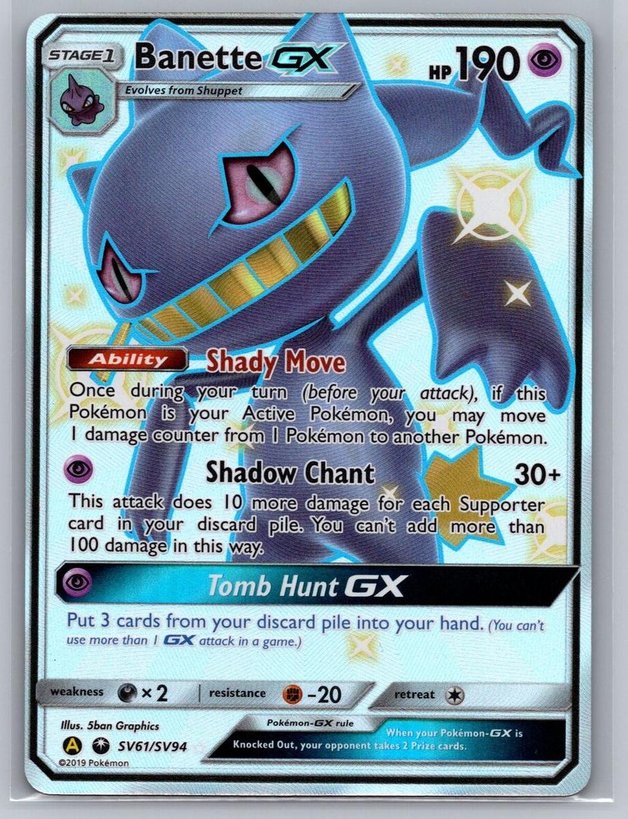 Banette GX 2019 Pokemon Sun & Moon Hidden Fates