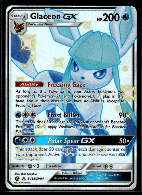 Glaceon GX 2019 Pokemon Sun & Moon Hidden Fates