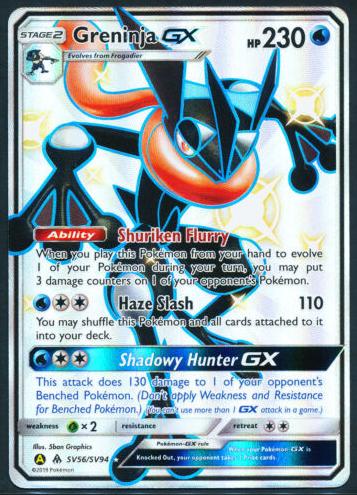 Greninja GX 2019 Pokemon Sun & Moon Hidden Fates