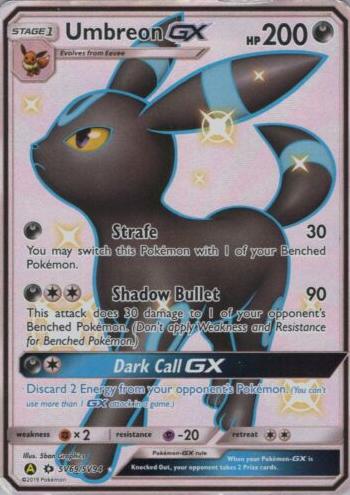 2019 Pokemon Hidden Fates Hidden Fates #SV69 Fa/Umbreon Gx front