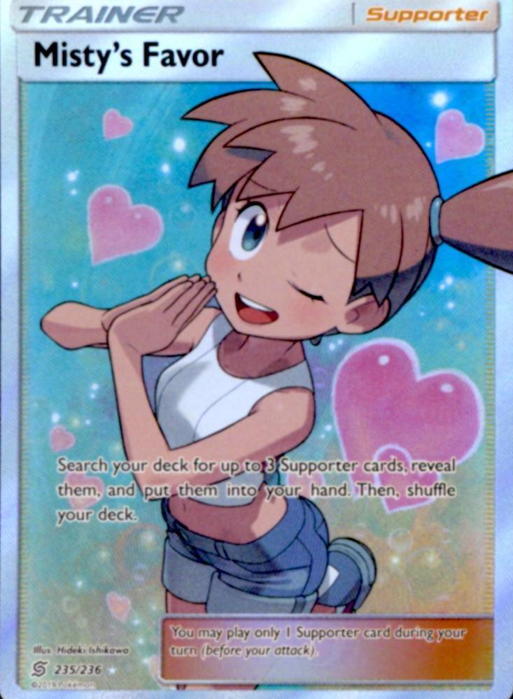 2019 Pokemon Unified Minds Holo #235 Misty front