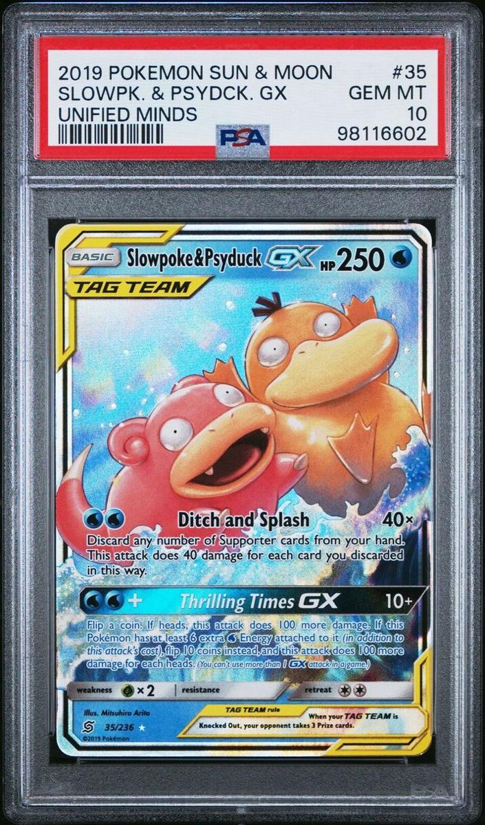 Slowpoke & Psyduck GX 2019 Pokemon Sun & Moon Unified Minds