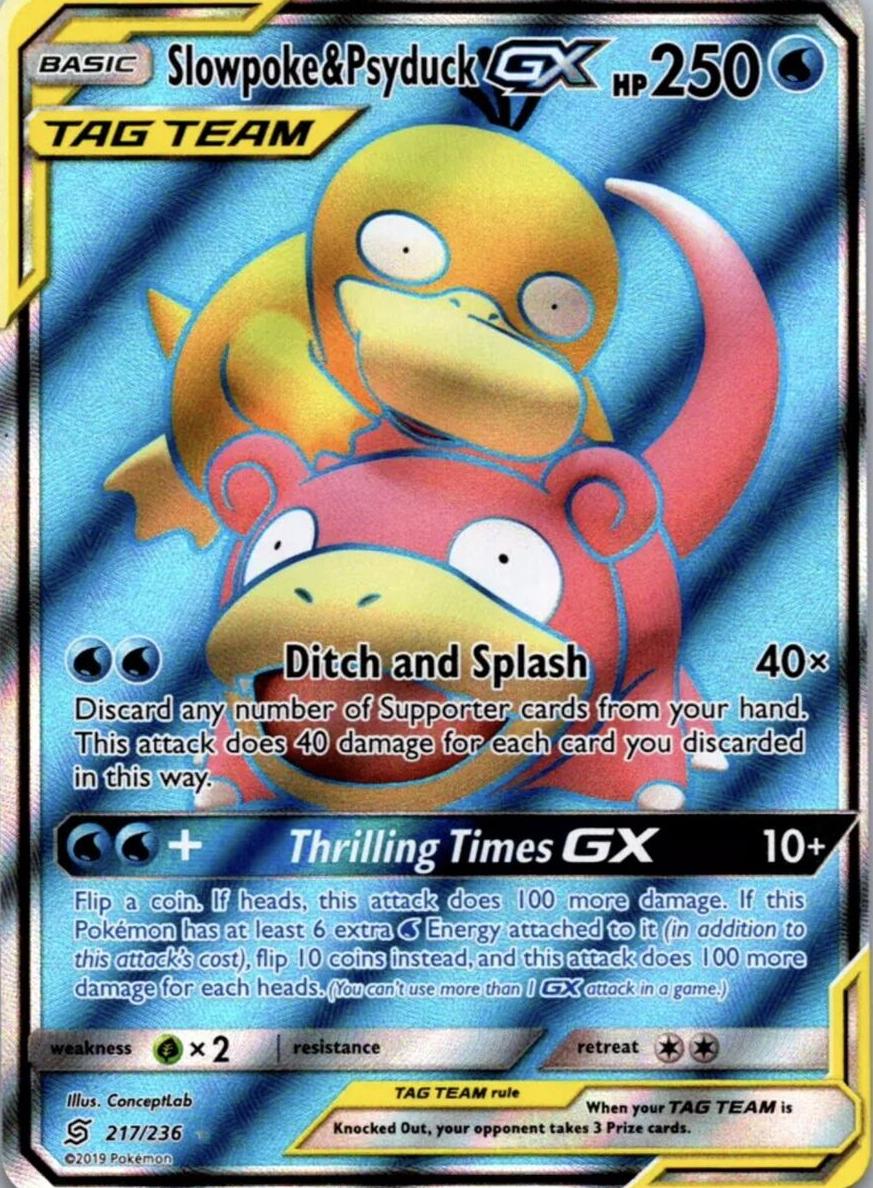 2019 Pokemonsun&Moon Unified Minds Unifiedminds-Fa full art #217 Psyduck+Slowpoke front