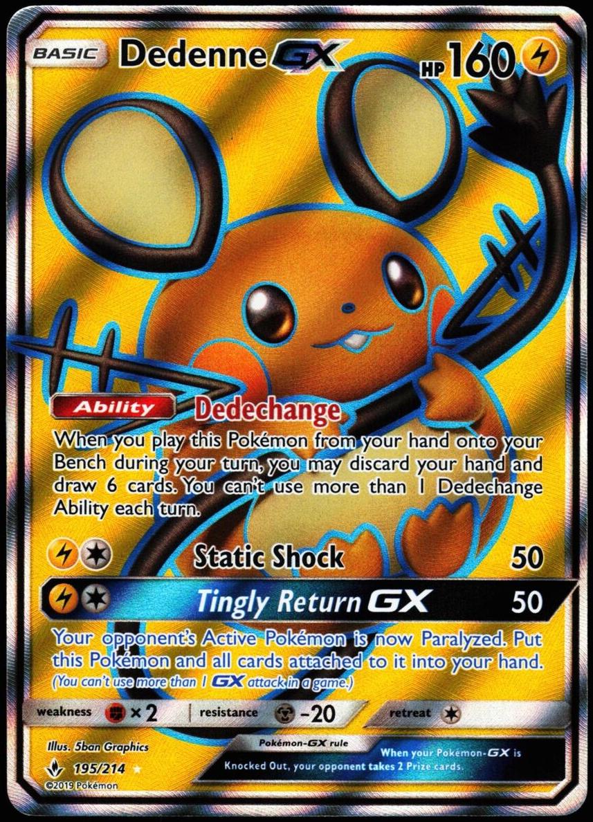 Dedenne GX 2019 Pokemon Sun & Moon Unbroken Bonds