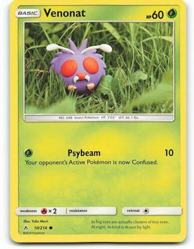 Venonat 2019 Pokemon Sun & Moon Unbroken Bonds