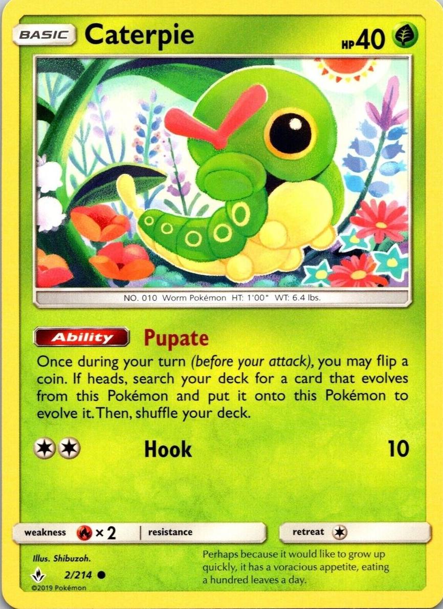 Caterpie 2019 Pokemon Sun & Moon Unbroken Bonds