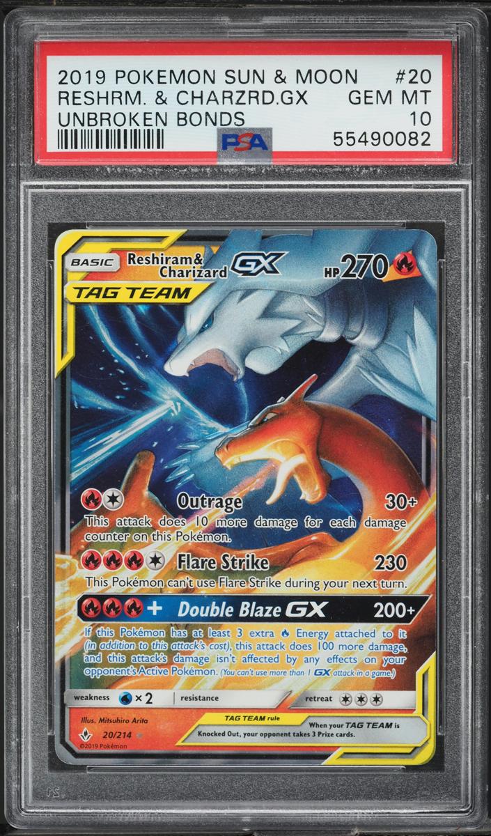 Reshiram & Charizard GX 2019 Pokemon Sun & Moon Unbroken Bonds
