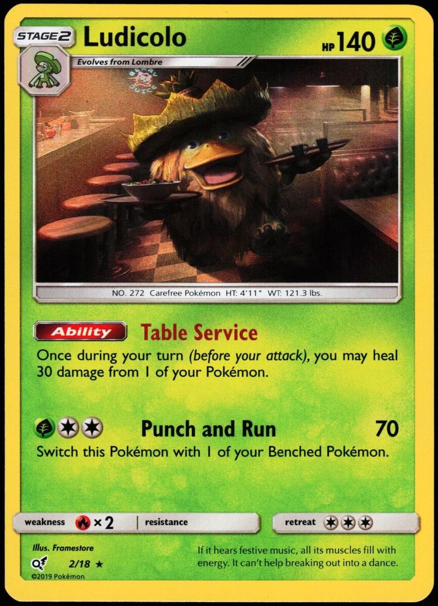 Ludicolo 2019 Pokemon Sun & Moon Detective Pikachu