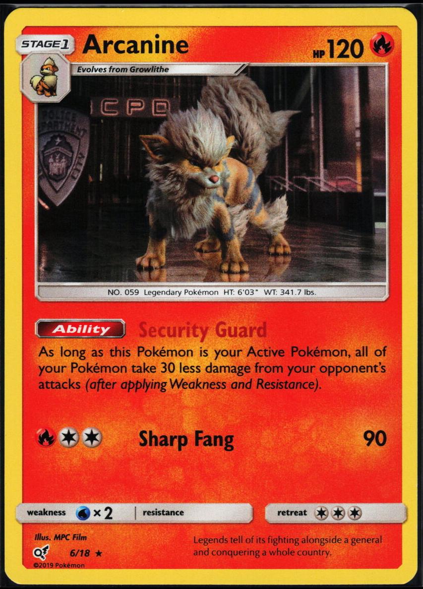 Arcanine 2019 Pokemon Sun & Moon Detective Pikachu