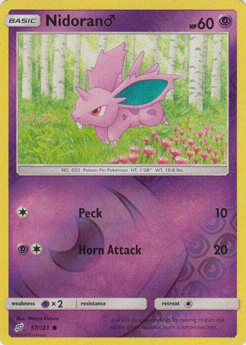 2019 Nidoran [Reverse Holo] #57