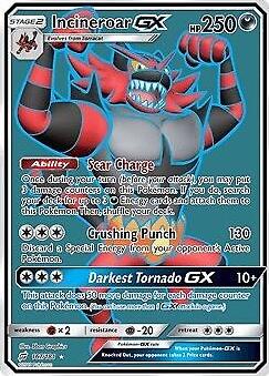 2019 Pokemon Team Up Teamup Full Art #167 Incineroar front