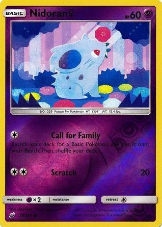 2019 Nidoran [Reverse Holo] #54