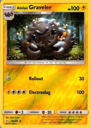 Alolan Graveler 2019 Pokemon Sun & Moon Team Up