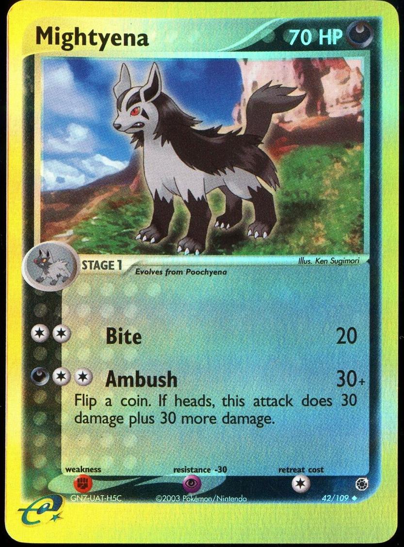 Mightyena Holo 2003 Pokemon EX Ruby & Sapphire