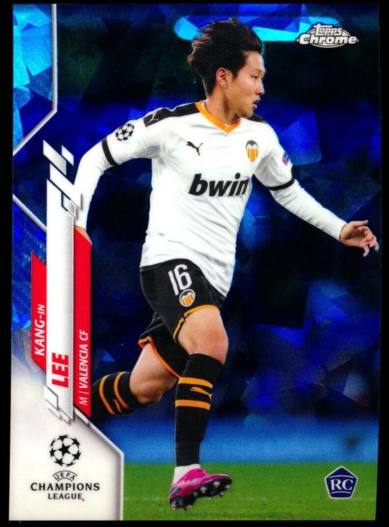 2019 Topps Chrome Sapphire UEFA Champions League Kang-In Lee #99 card