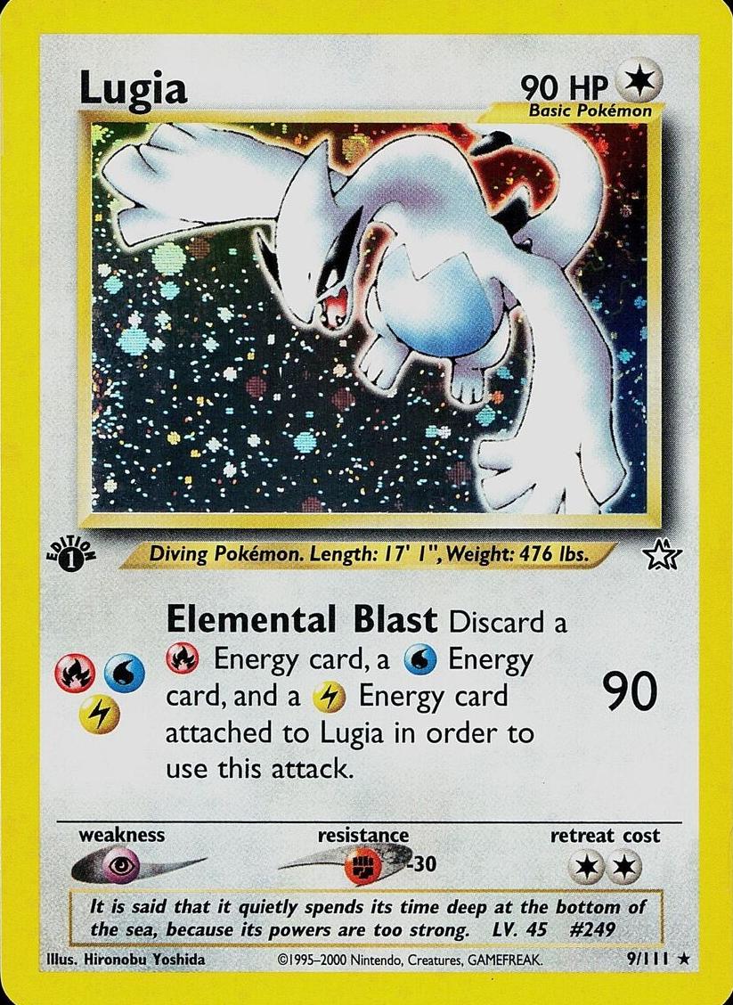 2000 Pokemon Neo Genesis Holo #9 Lugia-Holo front
