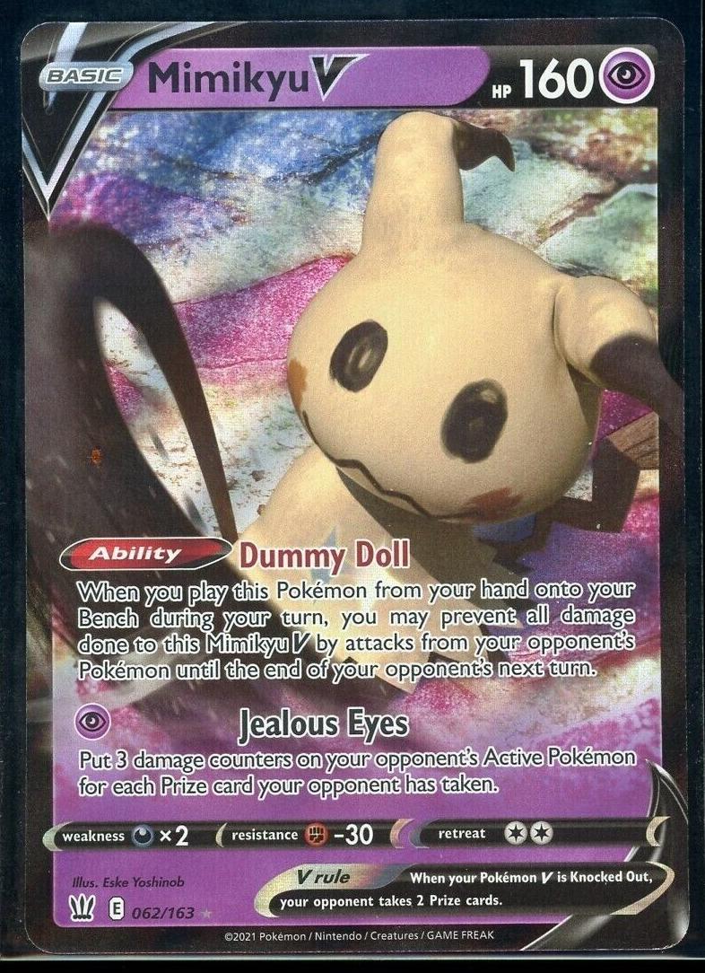 Mimikyu V Holo 2021 Pokemon Battle Styles