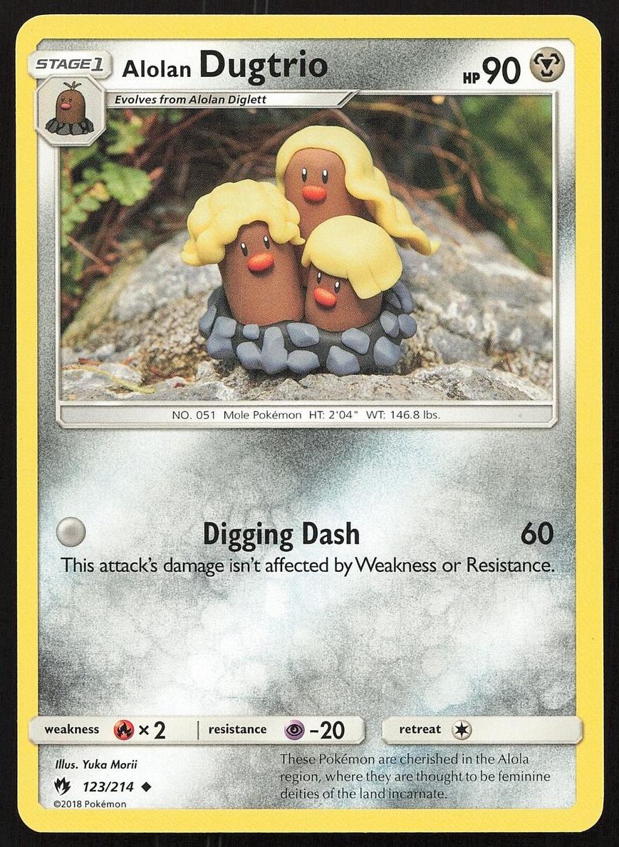 Alolan Dugtrio 2018 Pokemon Sun & Moon Lost Thunder