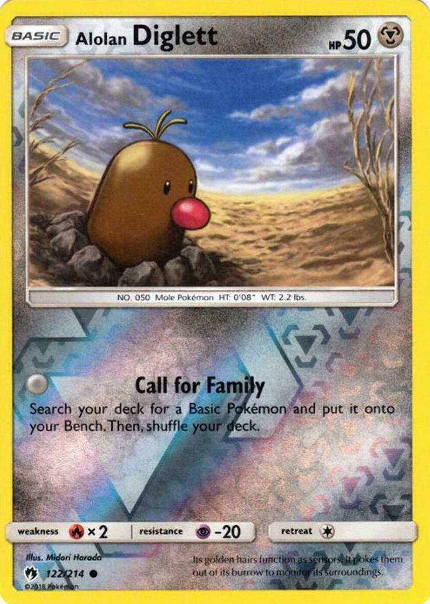 Alolan Diglett 2018 Pokemon Sun & Moon Lost Thunder